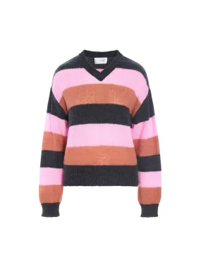Nancy Stripe Knit Blouse