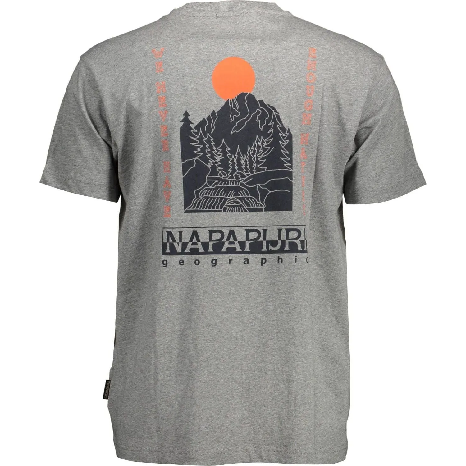 Napapijri Gray Cotton Men T-Shirt