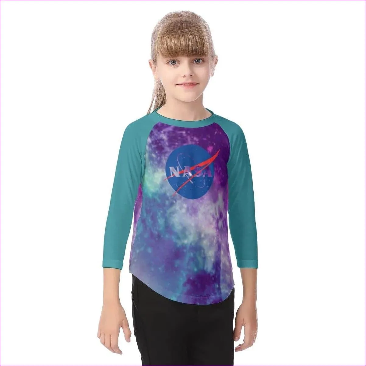 Nasa Kids O-Neck Raglan Long Sleeve T-shirt