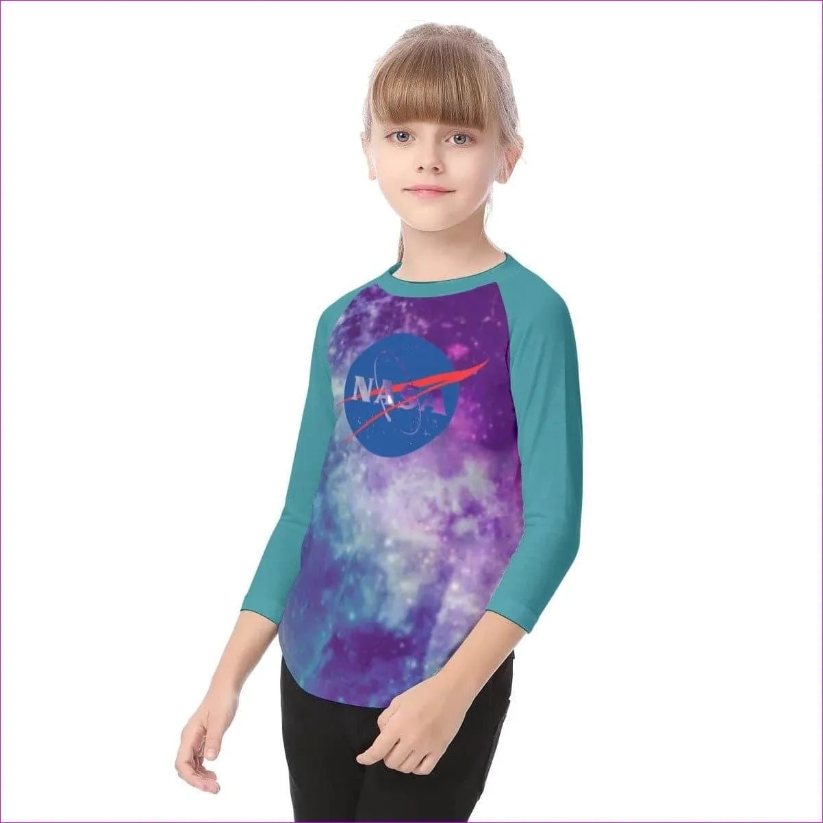 Nasa Kids O-Neck Raglan Long Sleeve T-shirt
