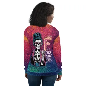 Neon Pixel Design All-Over Print Bomber JacketPixelated Skeleton Graphic Bomber Jacket – Bold Statement Streetwear