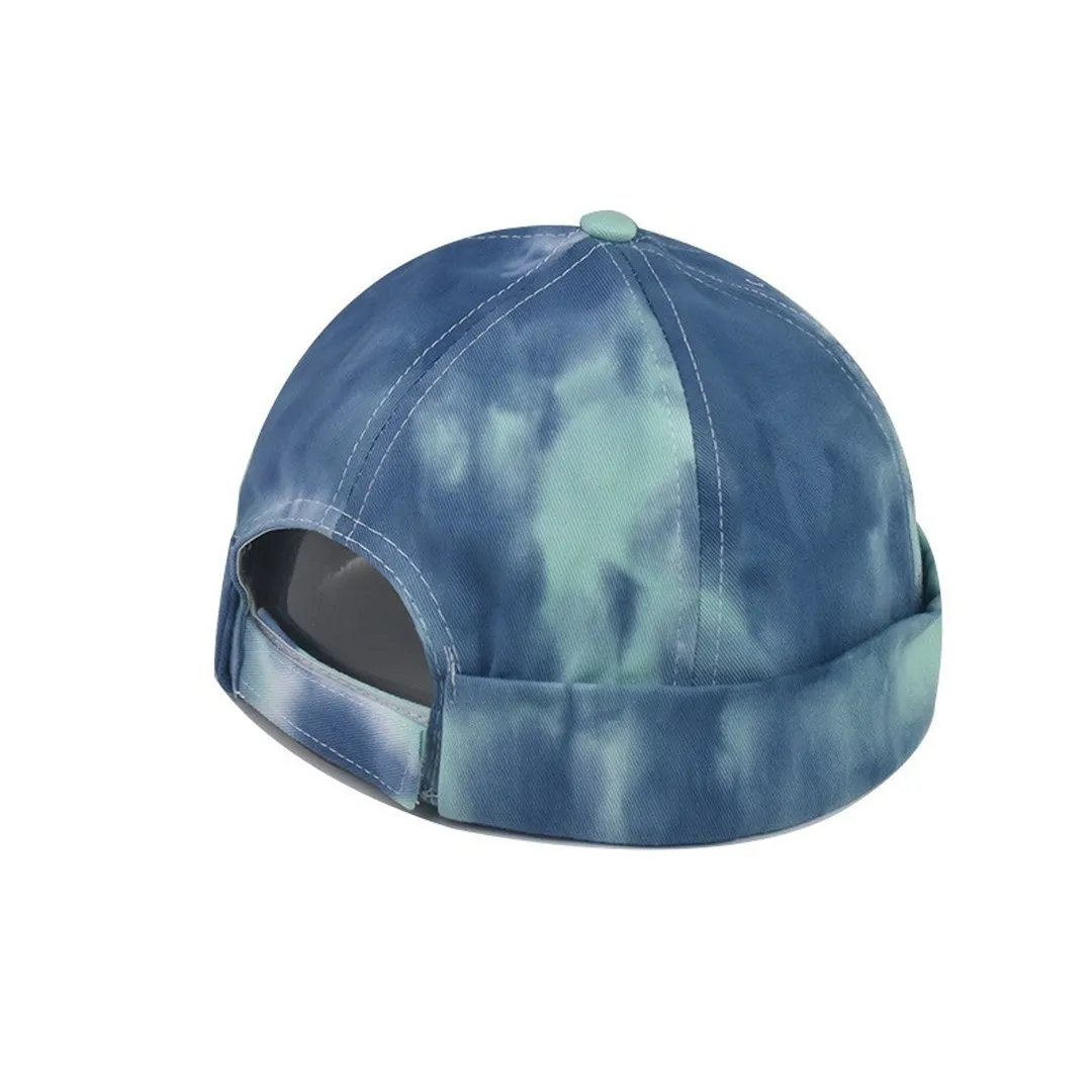 NEWBLOM Tie Dye Adjustable Melon Cap Hip Hop Brimless Beanie