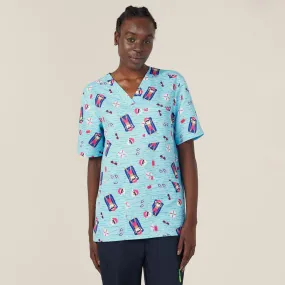 NNT Uniforms Festive Santa Pool Party Scrub Top (CATRGK)