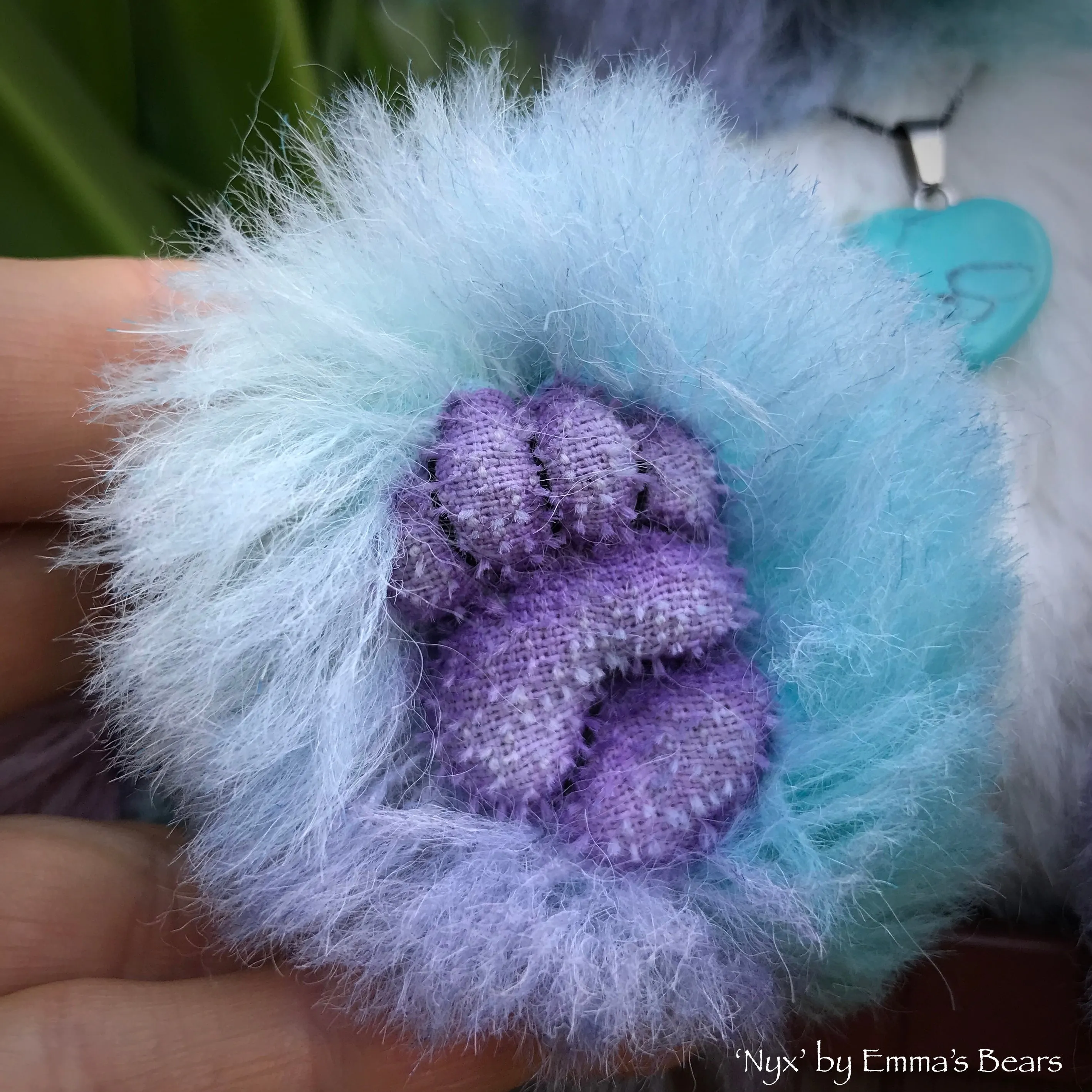 Nyx - 9" Rainbow Alpaca Artist Bear by Emma's Bears - OOAK