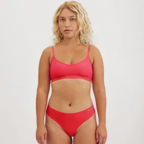 Organic Basics Naked Rib Bralette - Strawberry