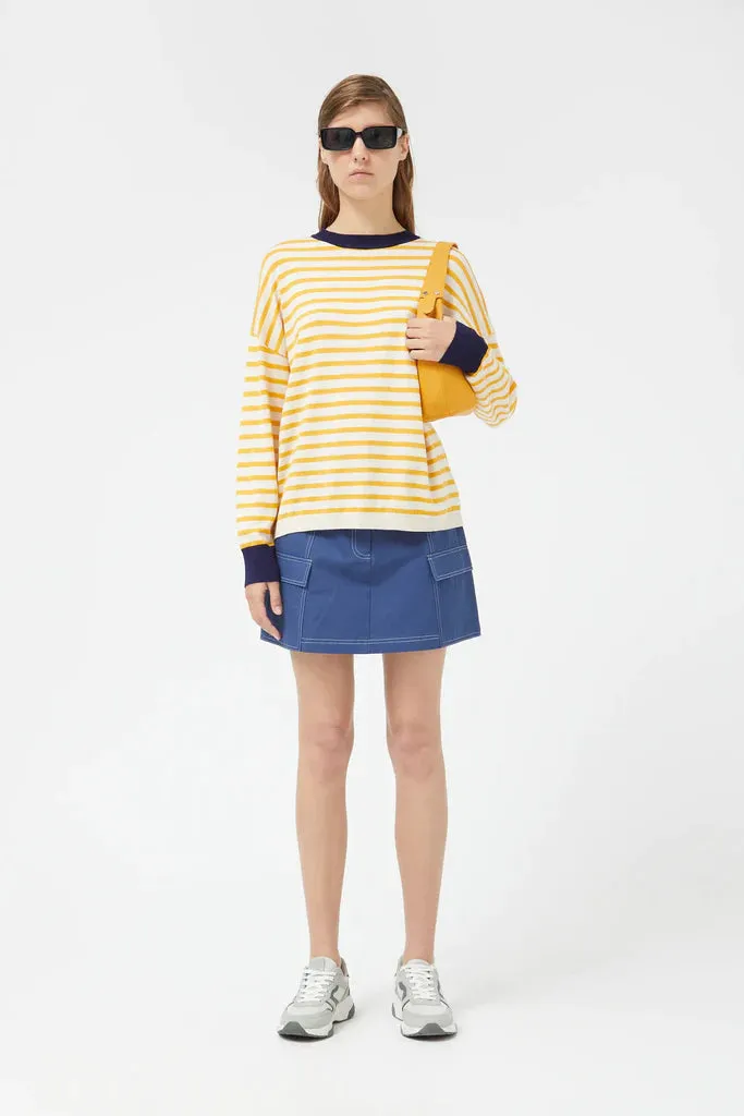 Oversized Yellow Striped Sweater