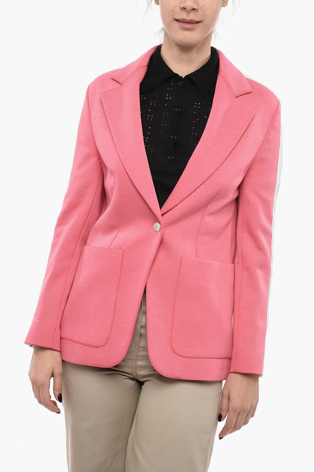 Palm Angels Half-Lined TRACK Blazer With Contrasting Blazer