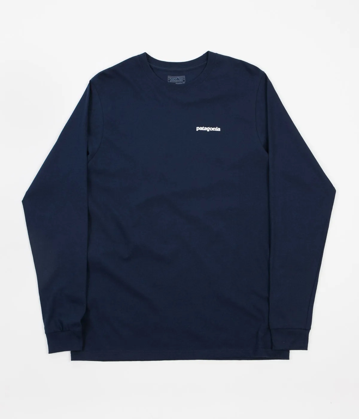 Patagonia P-6 Logo Long Sleeve T-Shirt - Navy Blue