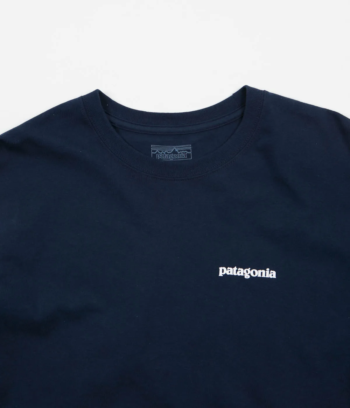 Patagonia P-6 Logo Long Sleeve T-Shirt - Navy Blue