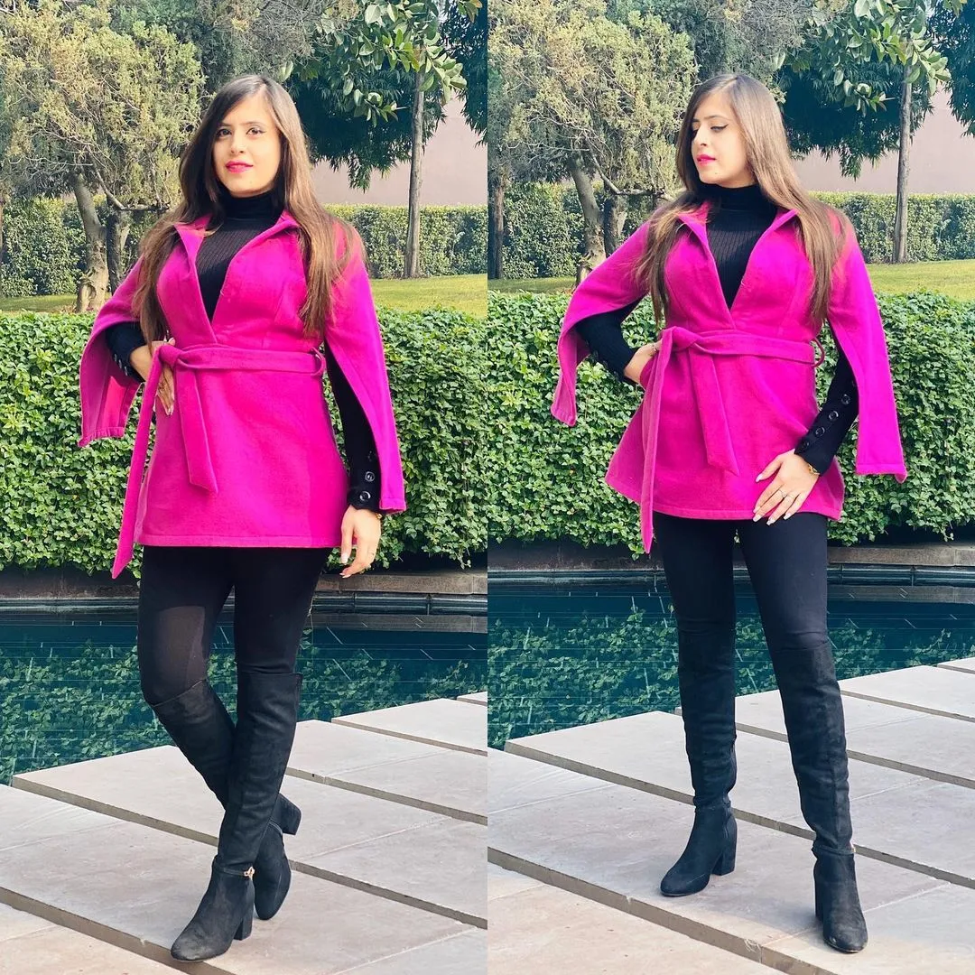 Pink Peplum Coat