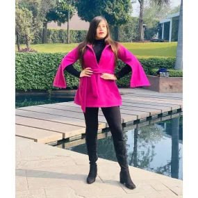 Pink Peplum Coat