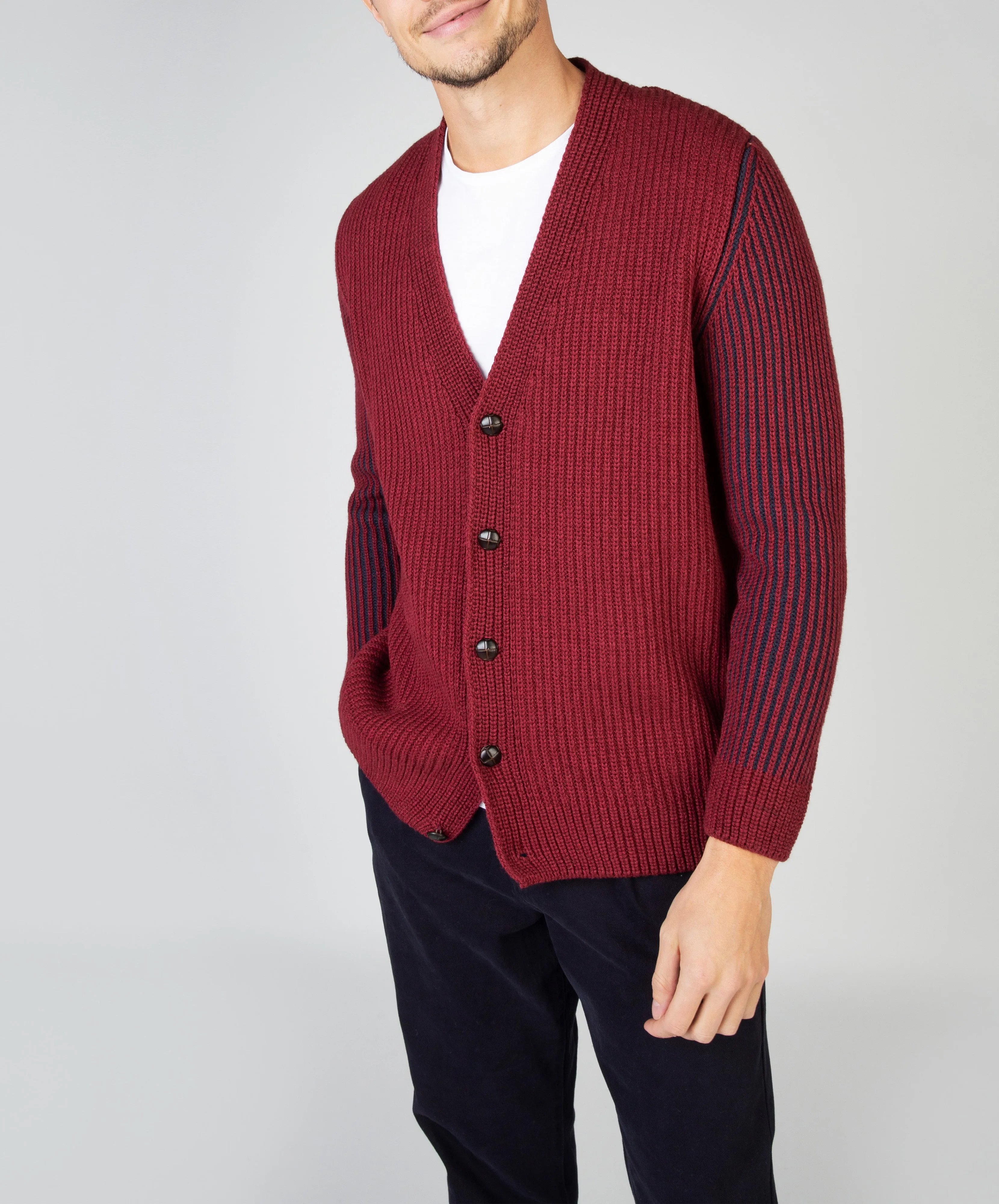 Pinstripe Cardigan Sunrise