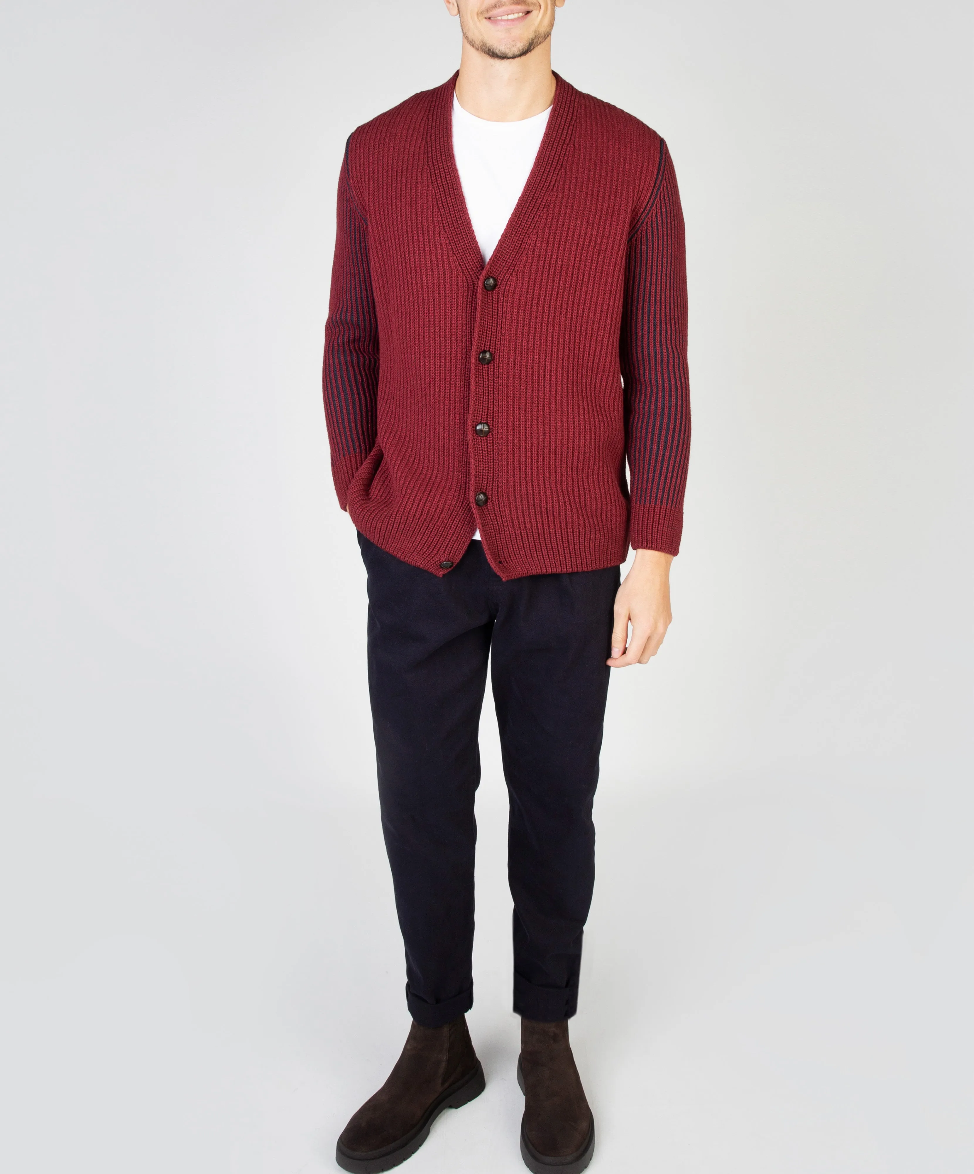 Pinstripe Cardigan Sunrise