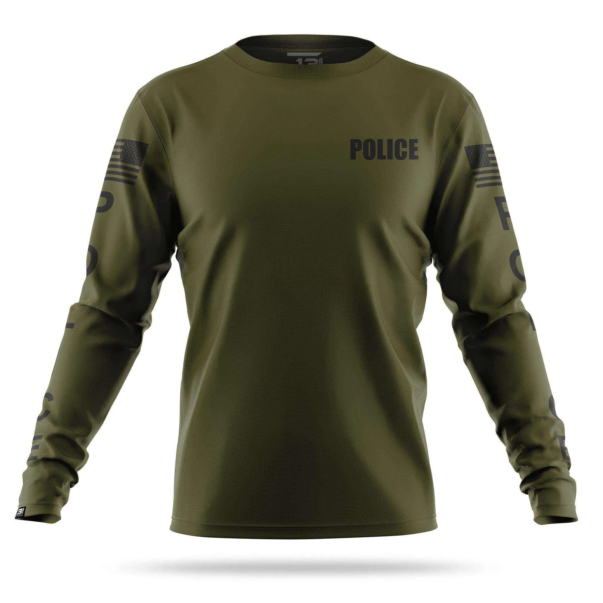 [POLICE] Men's Performance Long Sleeve [GRN/BLK]