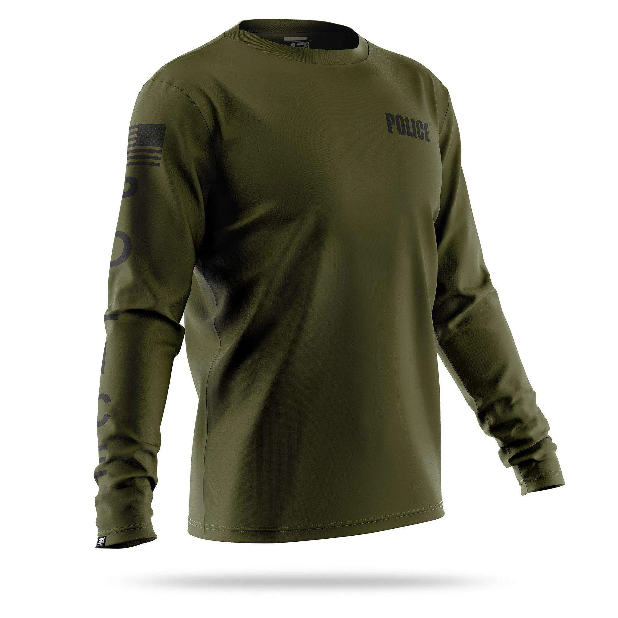 [POLICE] Men's Performance Long Sleeve [GRN/BLK]