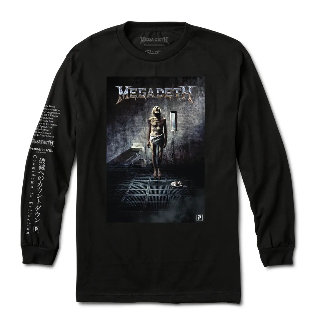 Primitive x MegaDeath Skin L/S T Shirt Black