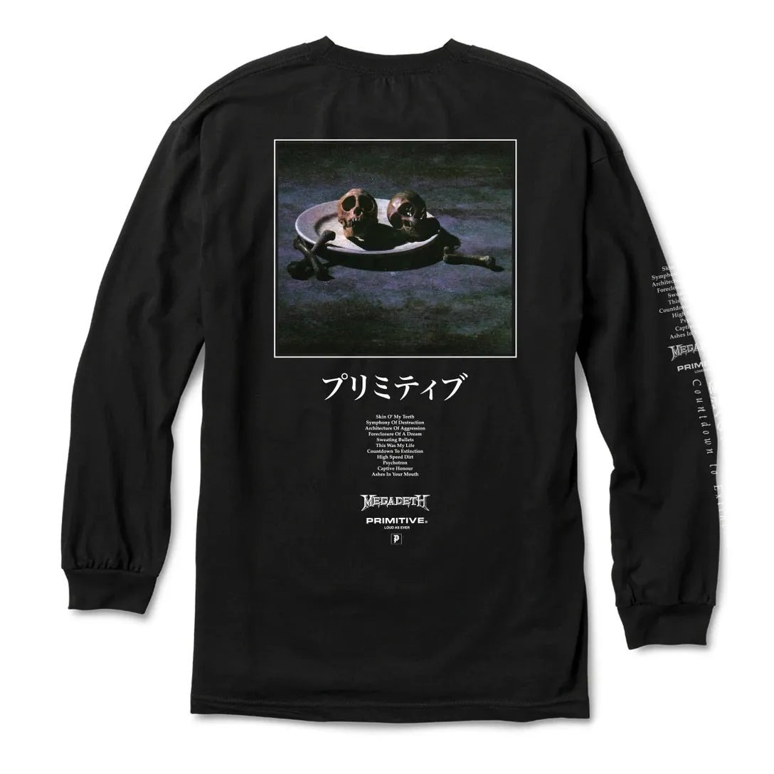 Primitive x MegaDeath Skin L/S T Shirt Black