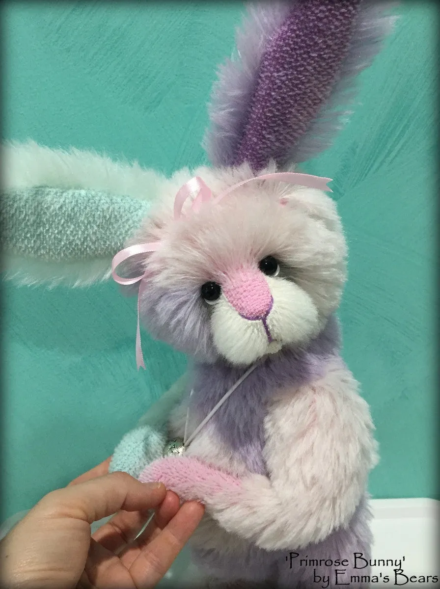 Primrose Bunny - 14" hand-dyed alpaca Easter Bunny  - OOAK by Emma's Bears