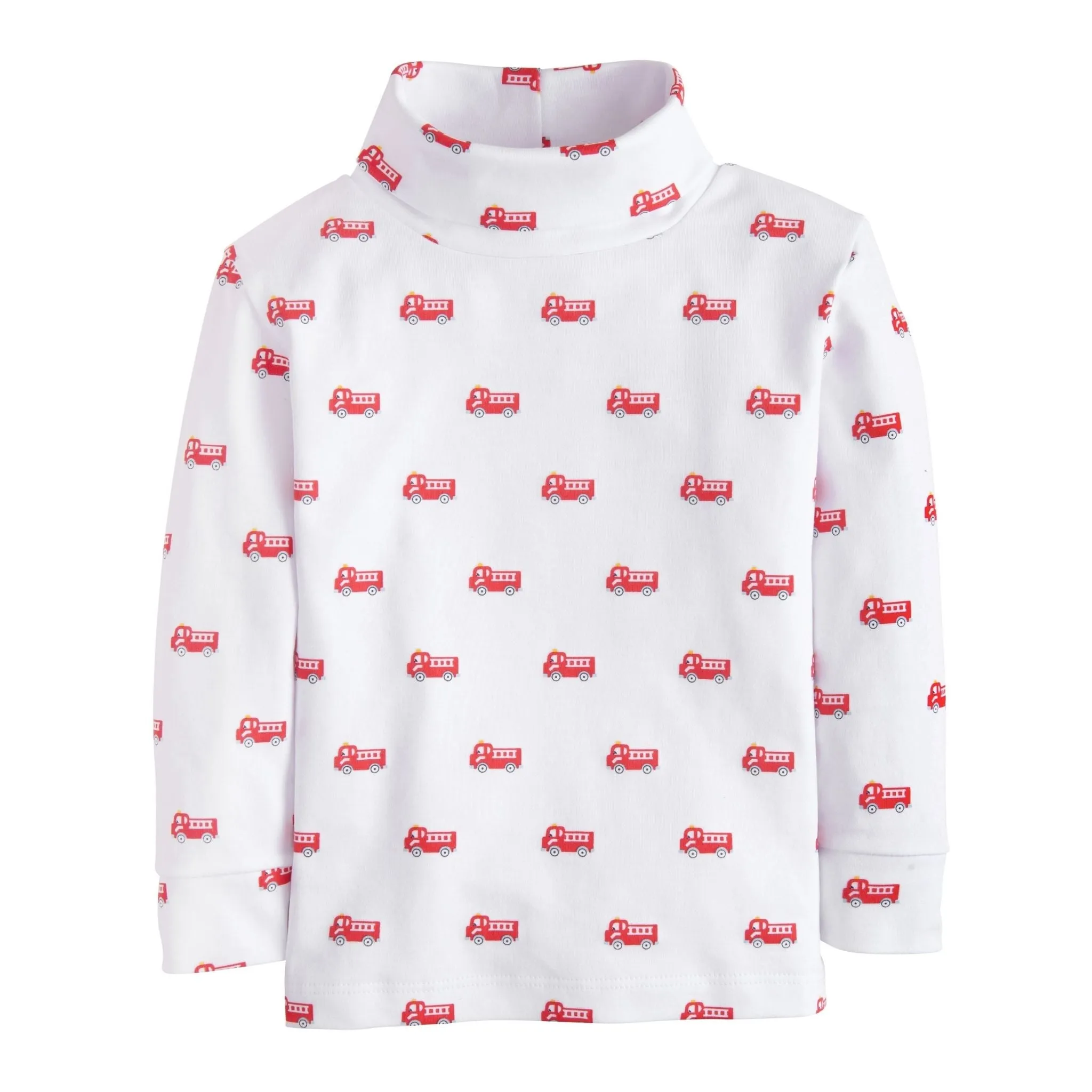 Printed Turtleneck - Firetruck - FINAL SALE