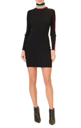 Racer Stripe Mini Dress Black Multi - MILLY