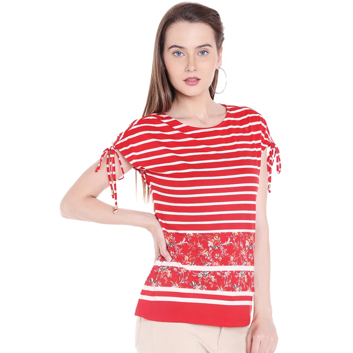 Red Print Top