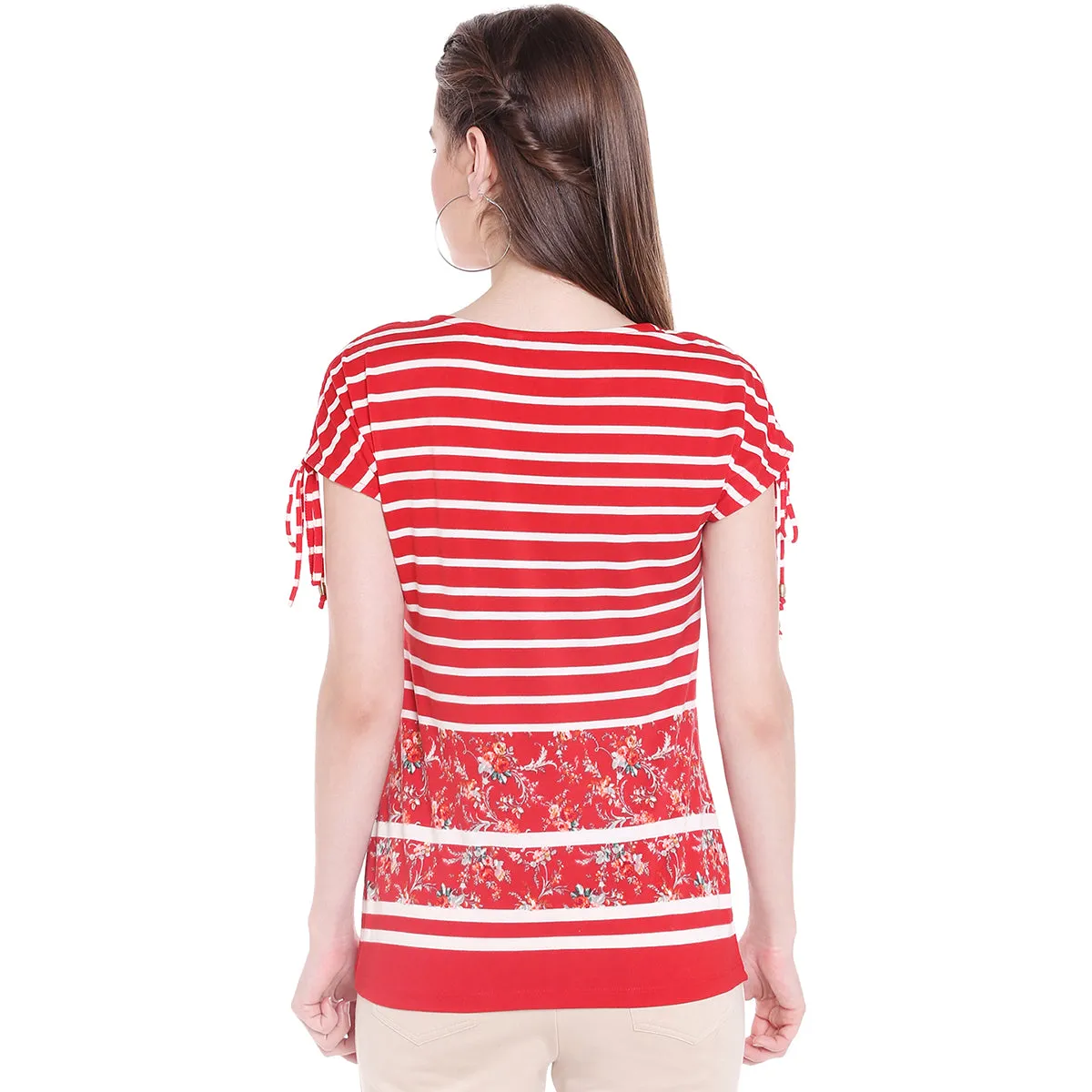 Red Print Top
