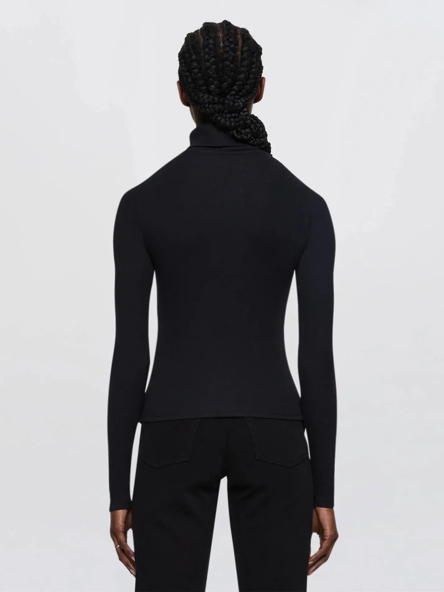 RE/DONE Ribbed Turtleneck Black