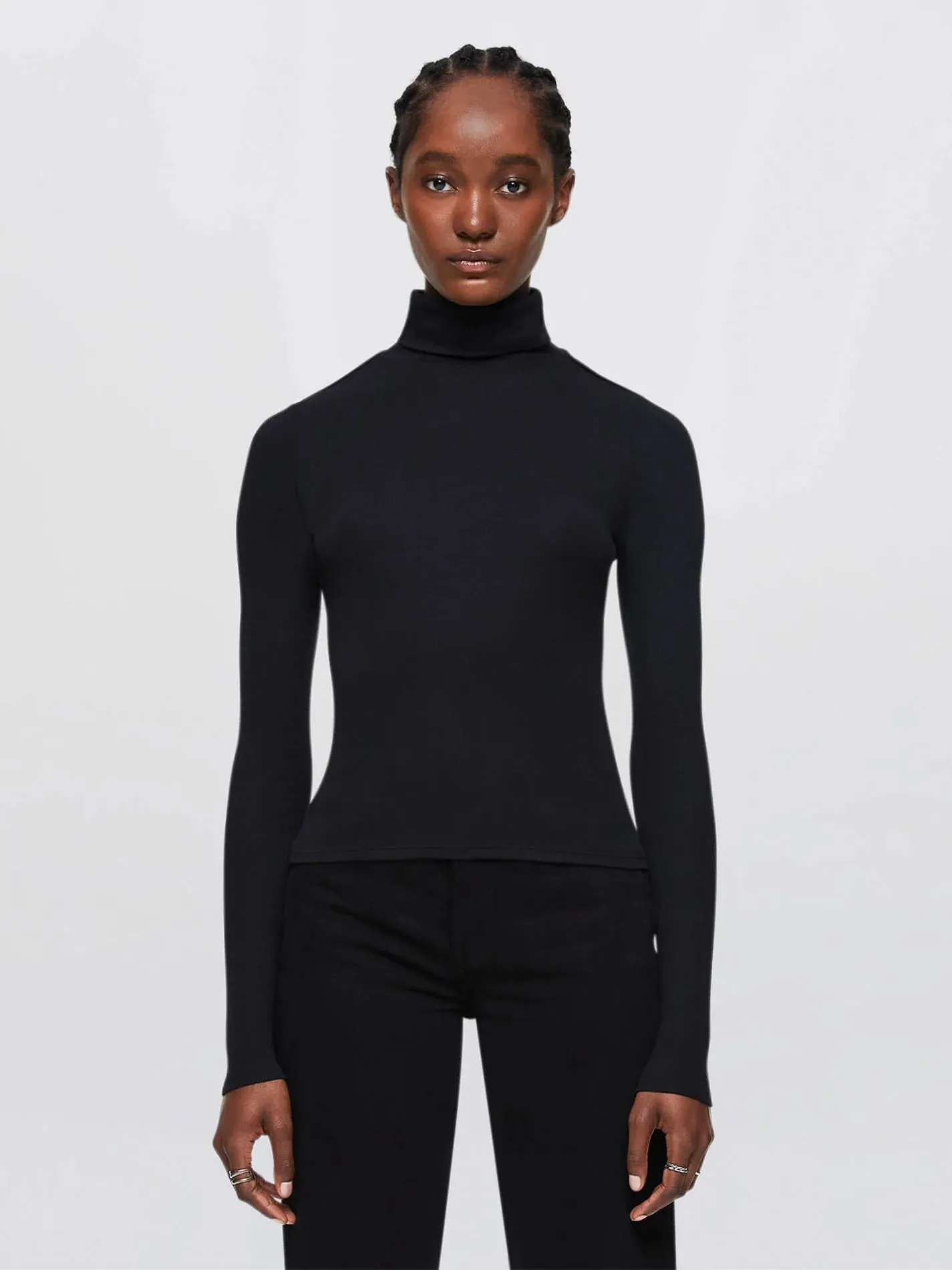 RE/DONE Ribbed Turtleneck Black