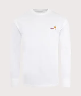 Relaxed Fit Long Sleeve American Script T-Shirt