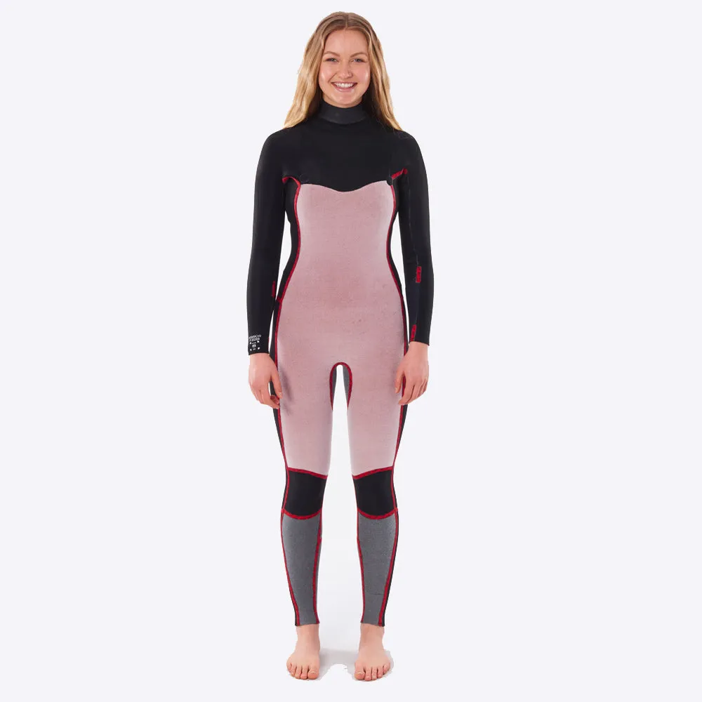 Rip Curl Womens Dawn Patrol 5/3mm Chest Zip Wetsuit  - Charcoal