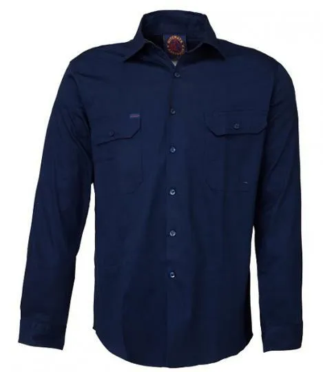 Ritemate RM1000 Open Front Long Sleeve Shirt