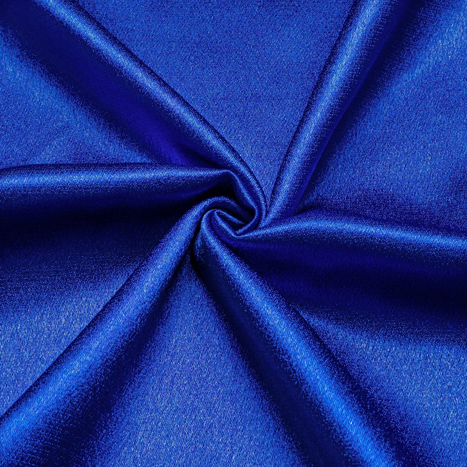 Royal Blue Satin Silk Men's Long Sleeve Shirt