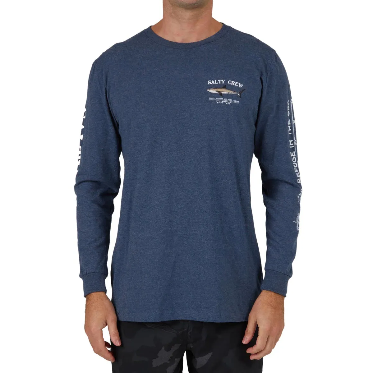 Salty Crew Bruce Classic Long Sleeve T-Shirt - Navy Heather