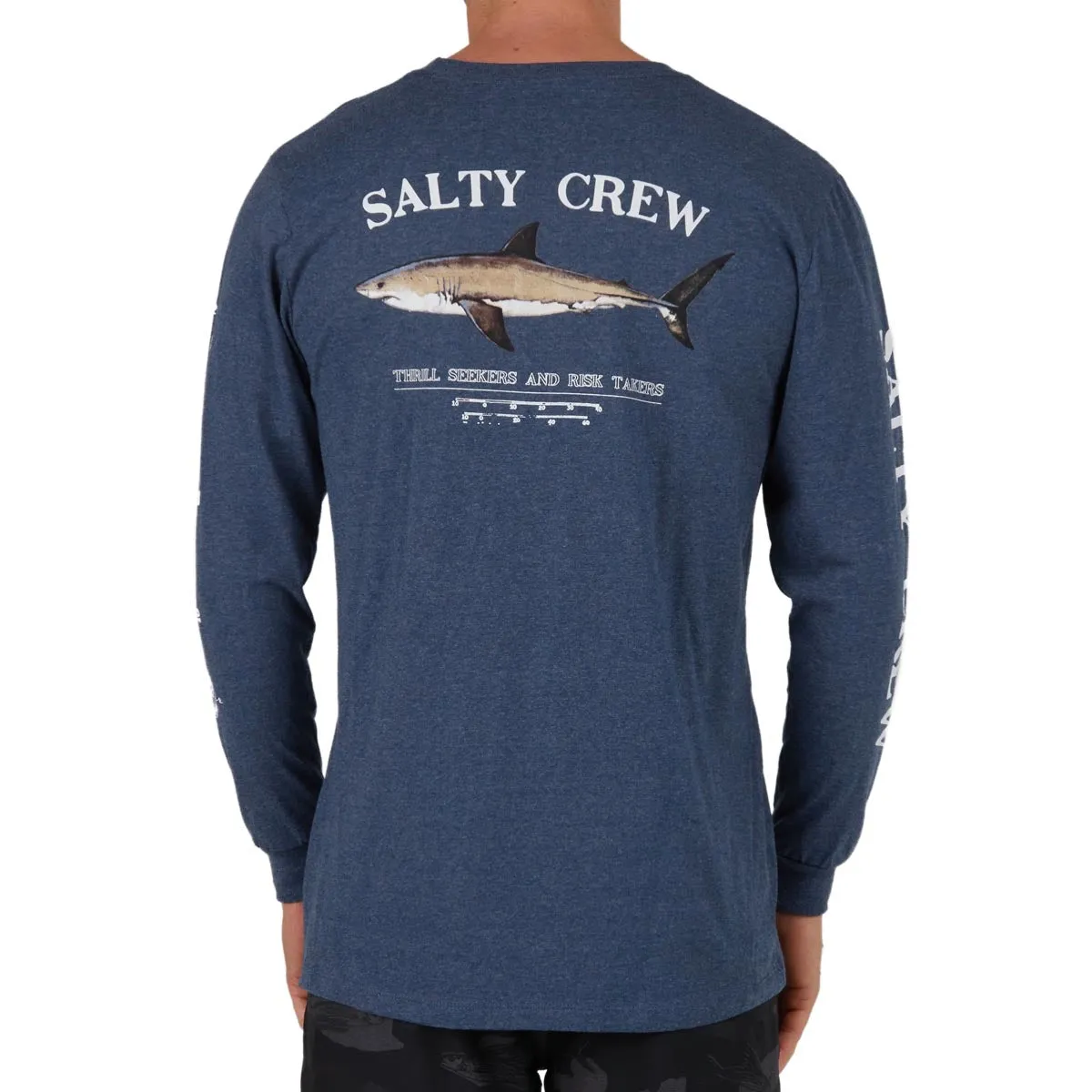 Salty Crew Bruce Classic Long Sleeve T-Shirt - Navy Heather
