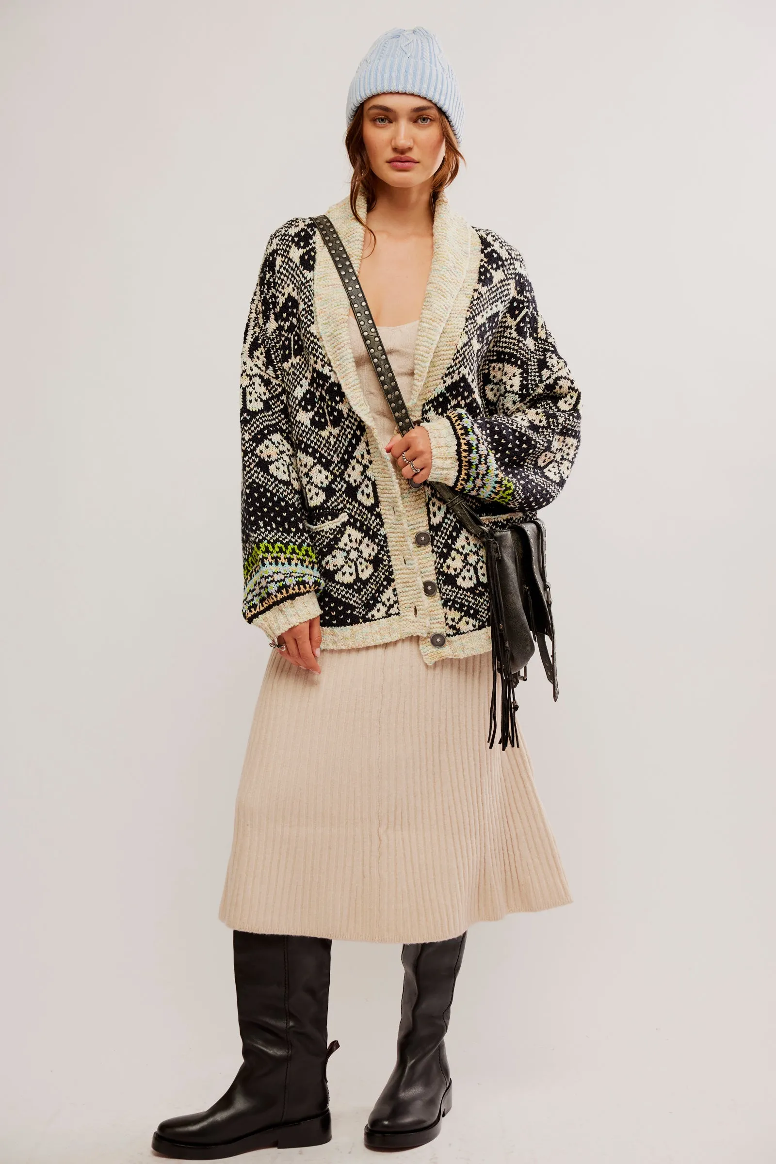 Sasha Cardigan Onyx Blossom Combo