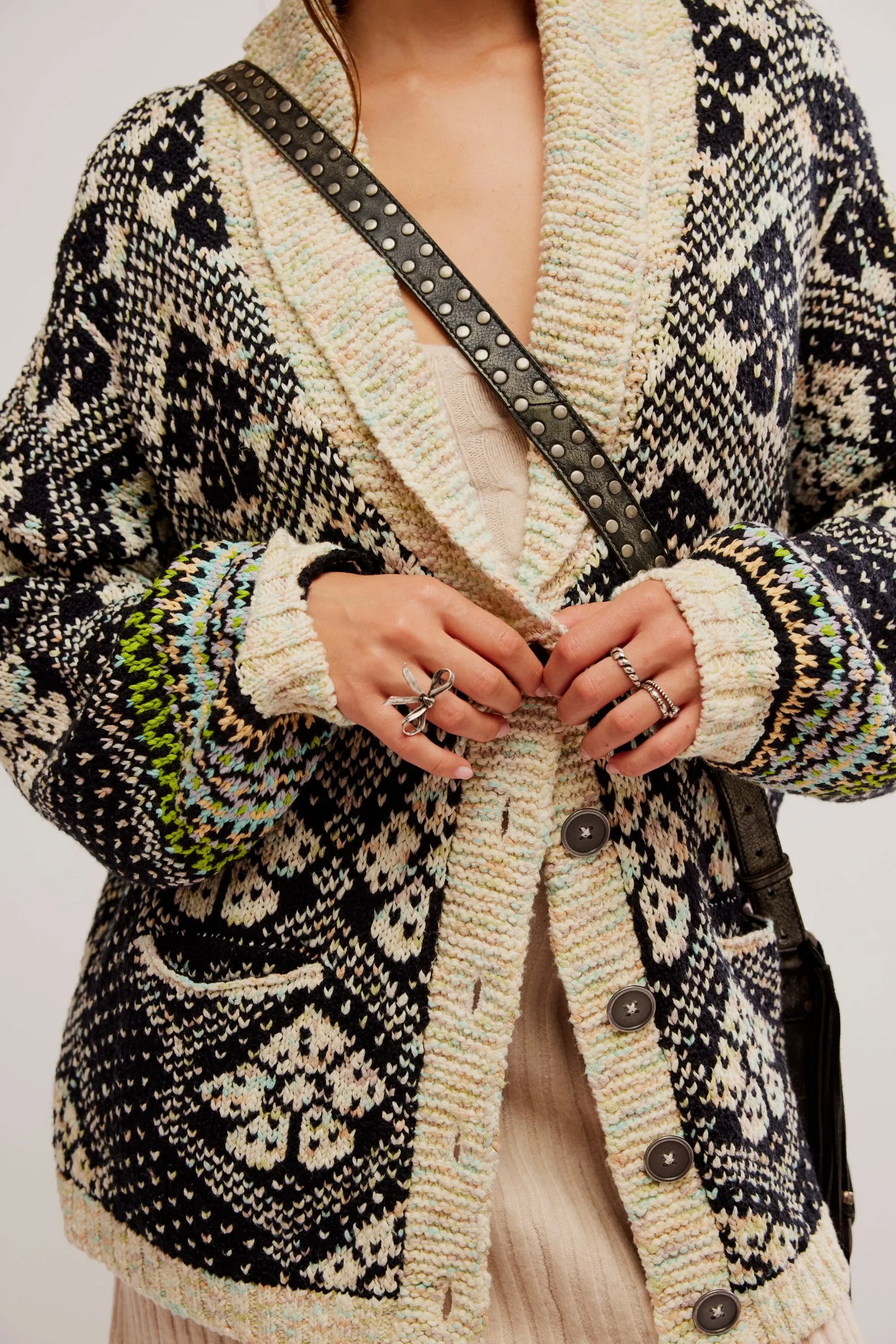 Sasha Cardigan Onyx Blossom Combo
