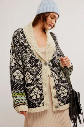 Sasha Cardigan Onyx Blossom Combo
