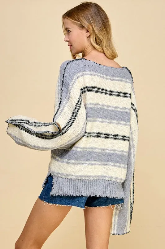 Shania Stitched Stripe Sweater