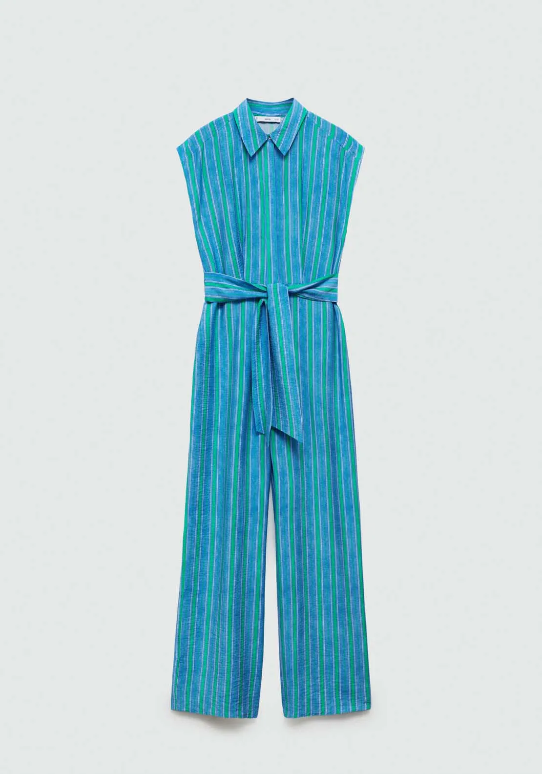 Shirt jumpsuit with bow