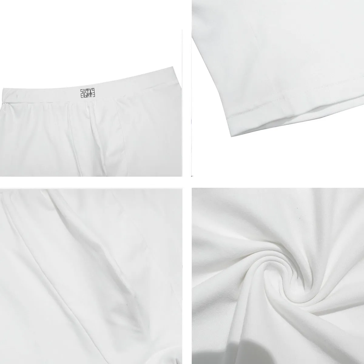 Sixty Eight 93 Logo Black White Men's Long Boxer Briefs