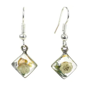 Small Nahua Flower Rhombus Earrings Artisana