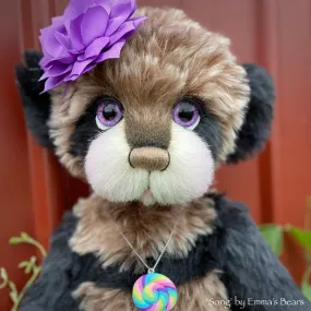 Song - 16" mohair artist panda bear by Emma's Bears  - OOAK