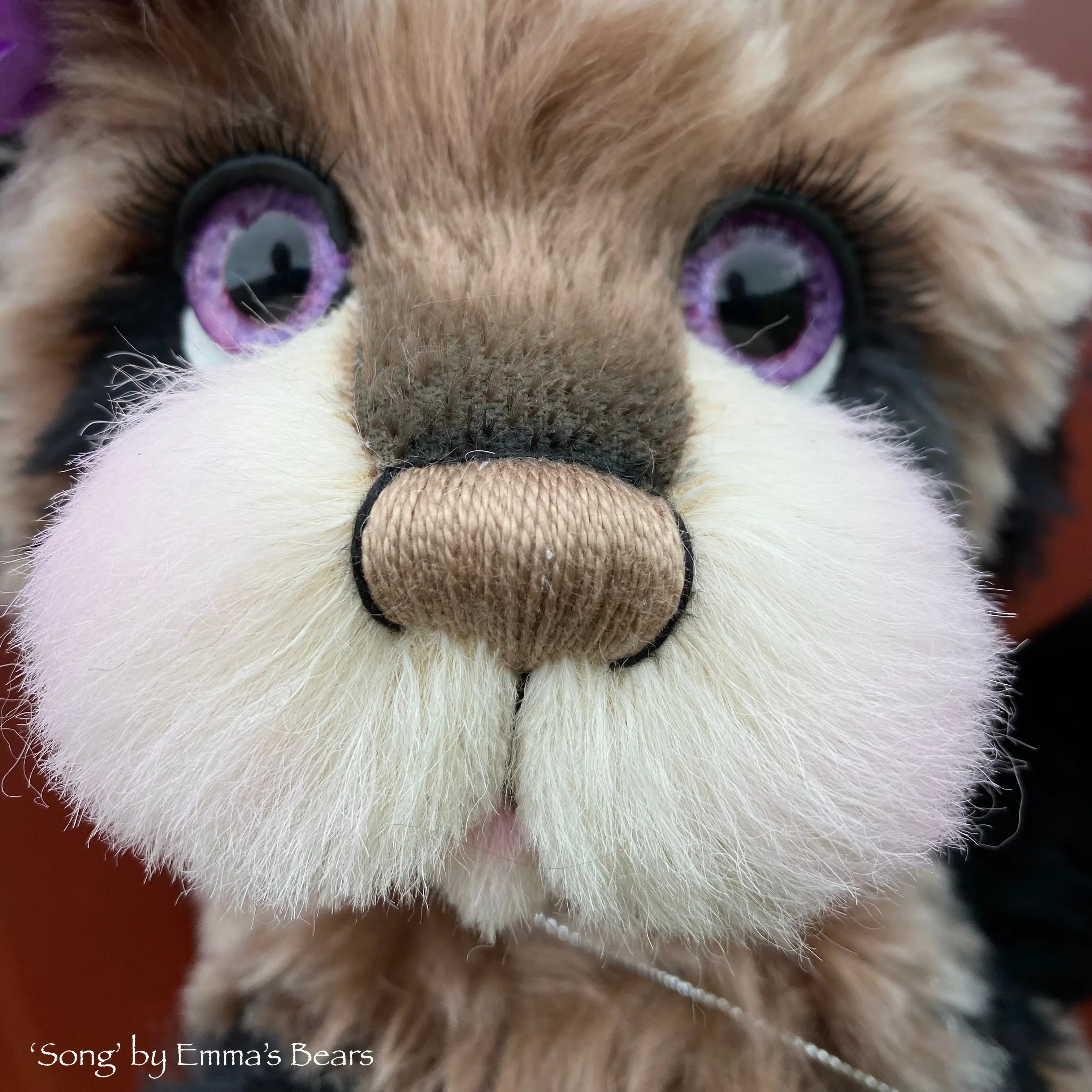 Song - 16" mohair artist panda bear by Emma's Bears  - OOAK