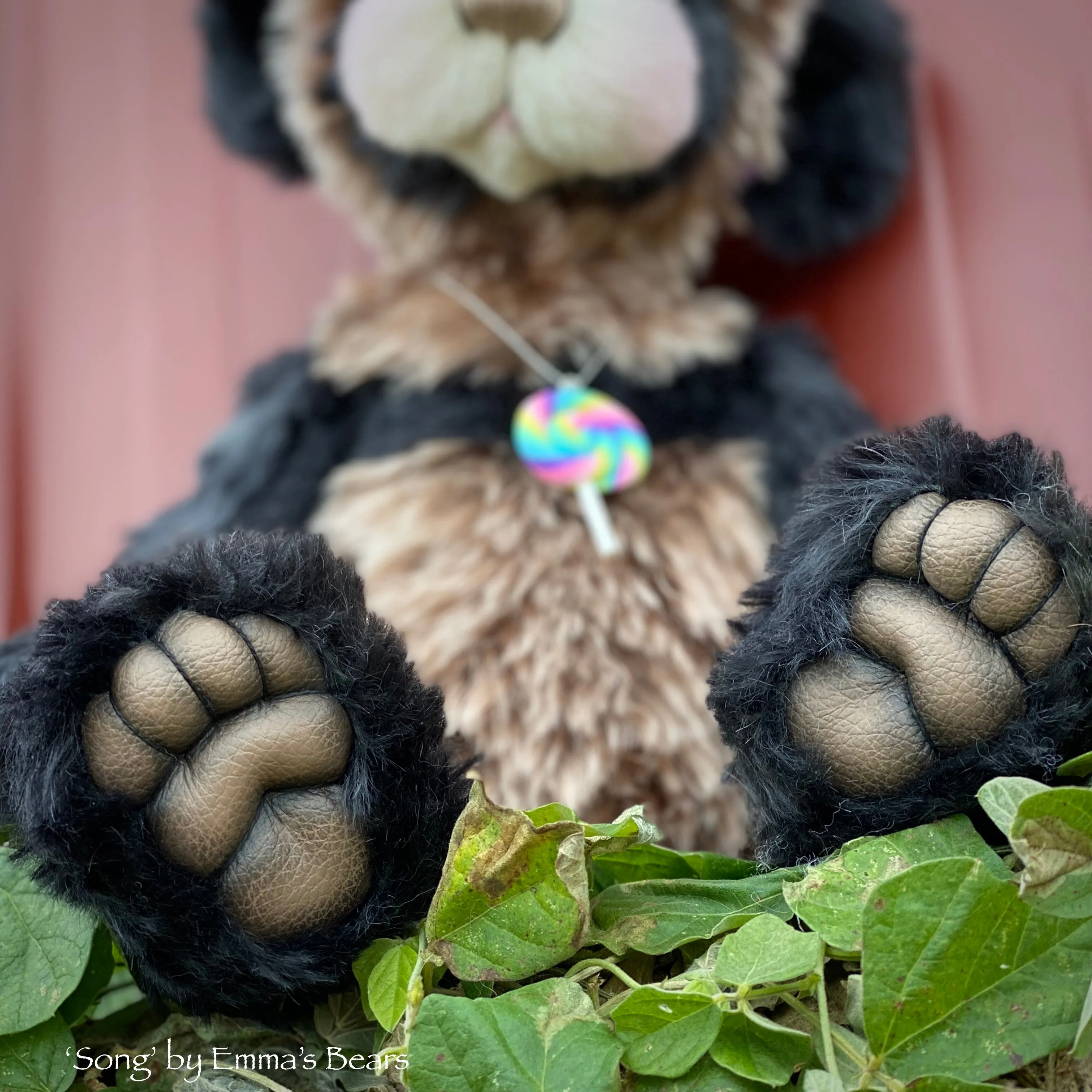 Song - 16" mohair artist panda bear by Emma's Bears  - OOAK