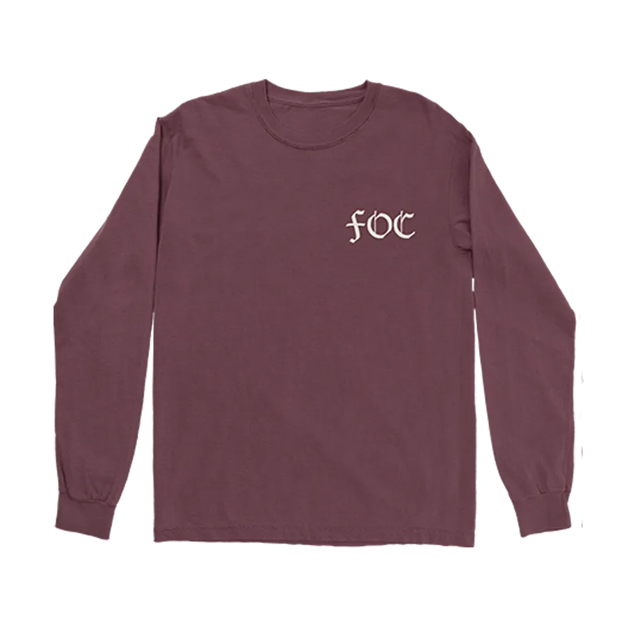 Spiral Majesty Longsleeve Burgundy T-Shirt   FEET OF CLAY Download