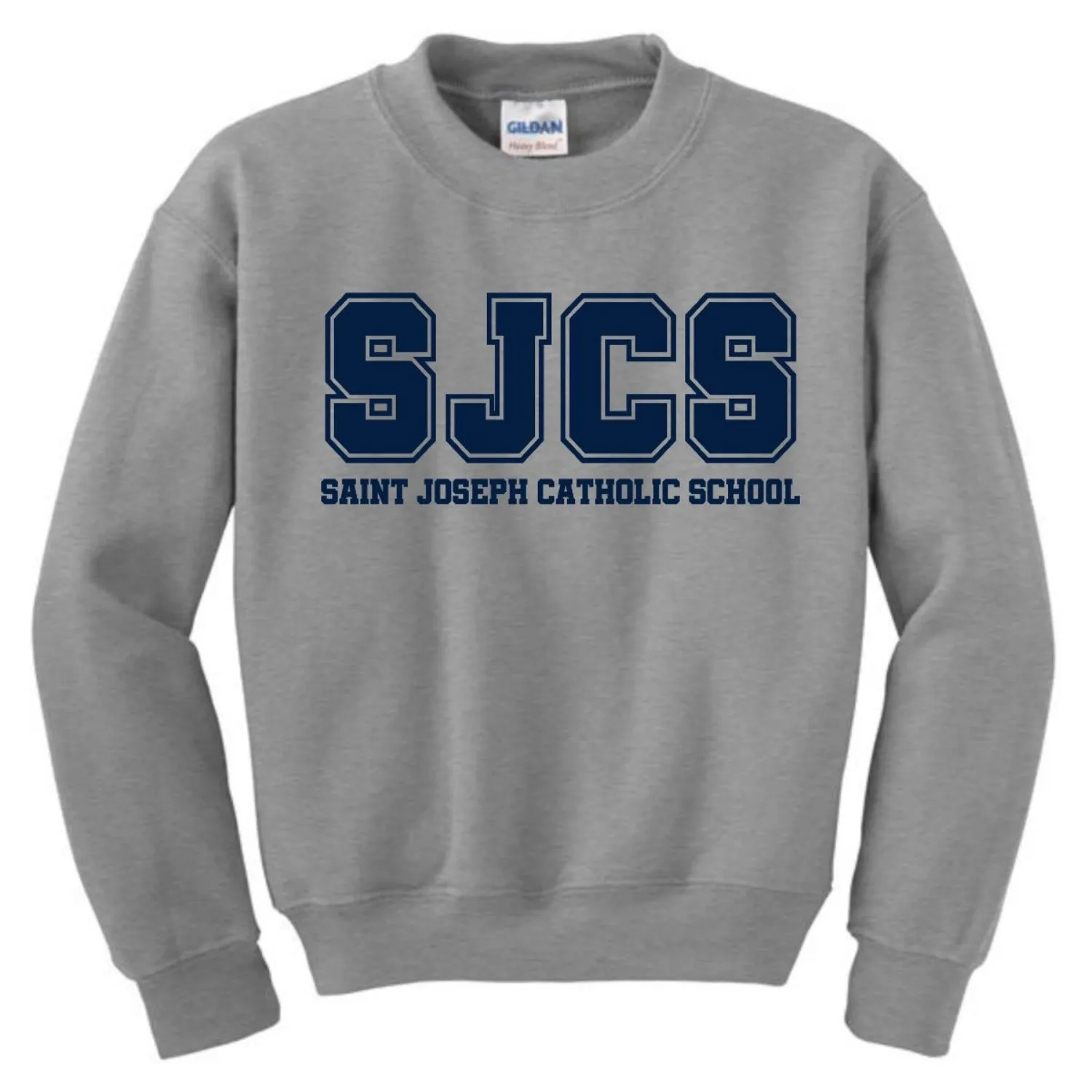 Sport Grey SJCS Block Logo Crewneck Sweatshirt