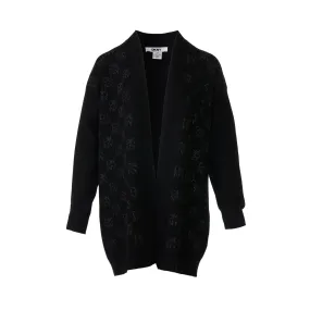 Spun Rayon Nylon Open Front Cardigan