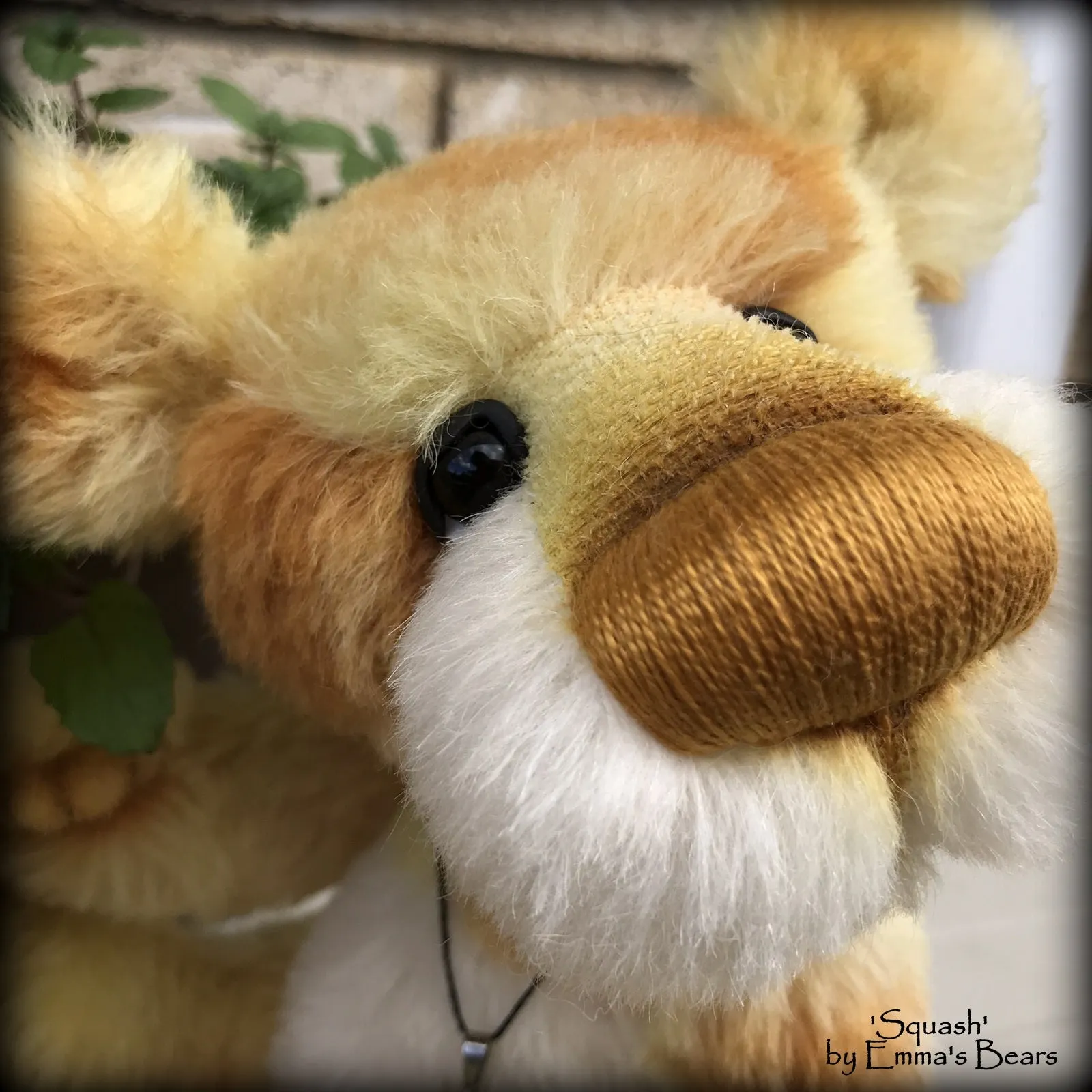 Squash - 11" Hand Dyed Alpaca Artist Bear by Emma's Bears - OOAK