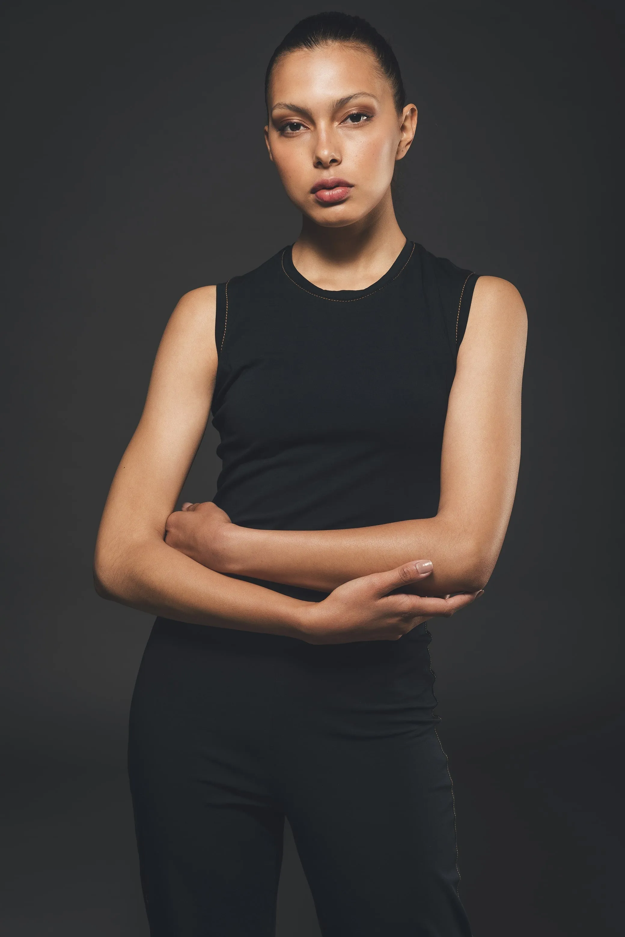 Straight-Leg Jumpsuit in Black
