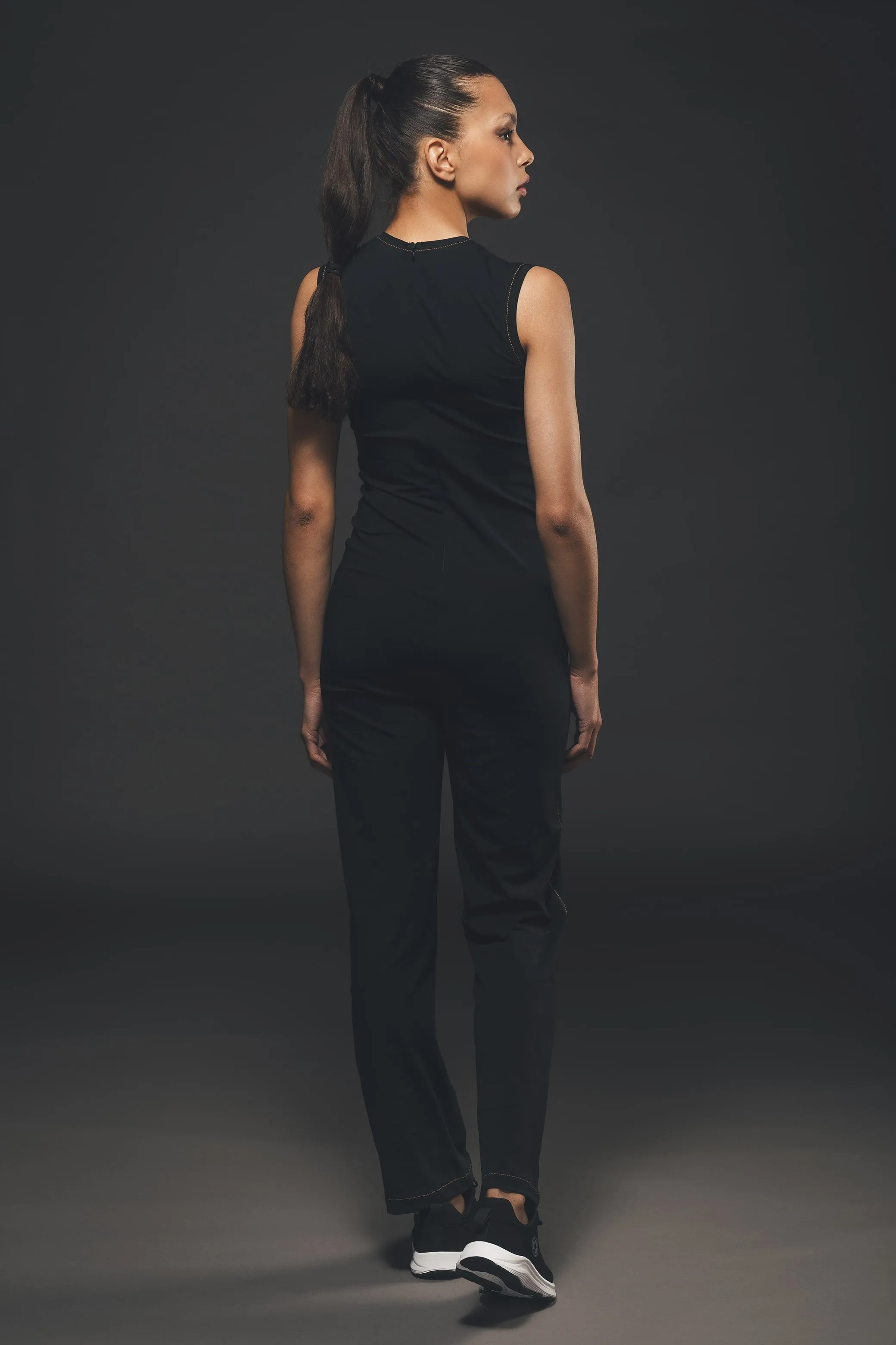 Straight-Leg Jumpsuit in Black